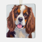 Cocker Spaniel-Hundemalerei Keramikornament (Links)