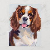 Cocker Spaniel-Hundemalerei Postkarte (Vorderseite)
