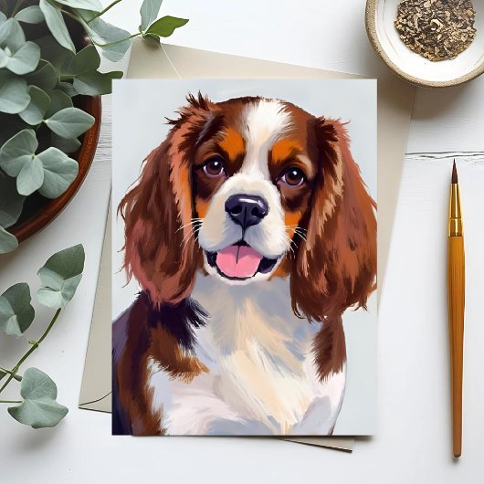 Cocker Spaniel-Hundemalerei Postkarte