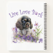 Cocker Spaniel Hundemutter Floral Notizblock (Rückseite)