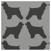 Cocker Spaniel-Hunderassen-Silhouetten gemustert Stoff (Nahaufnahme)
