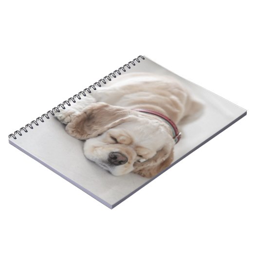 Cocker spaniel-Hundeschlafen Notizblock (Linke Seite)