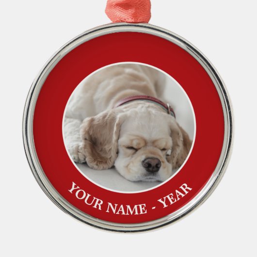 Cocker spaniel-Hundeschlafen Silbernes Ornament (Vorne)