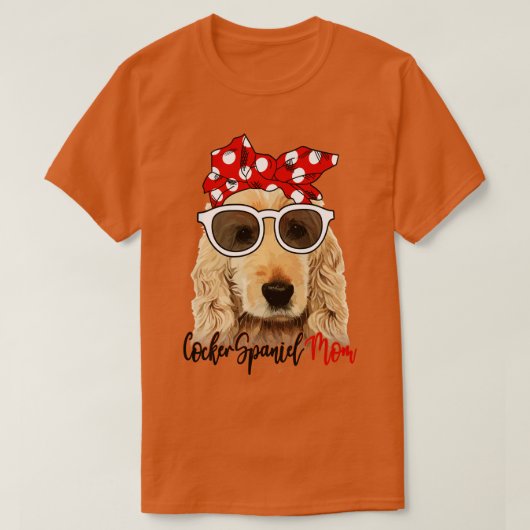 Cocker Spaniel Hundeshirt Cocker Spaniel Mama Band T-Shirt (Design vorne)