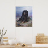 Cocker Spaniel im Hochland von Lilian Cheviot Poster (Küche)
