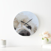 Cocker Spaniel im Schnee Große Wanduhr (Zuhause)