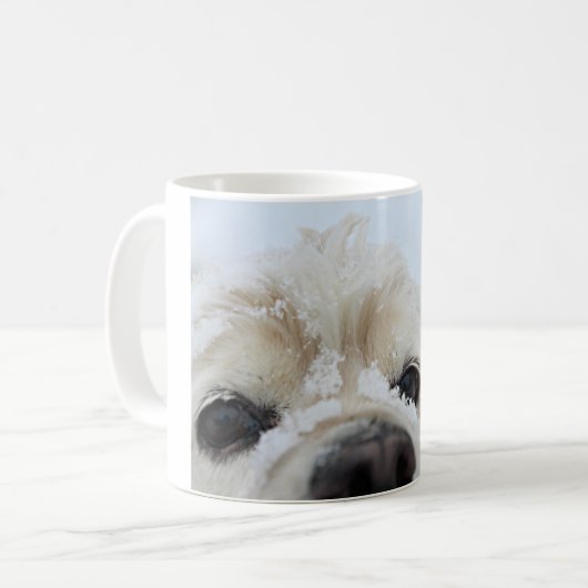 Cocker Spaniel im Schnee Kaffeetasse (Vorderseite Links)