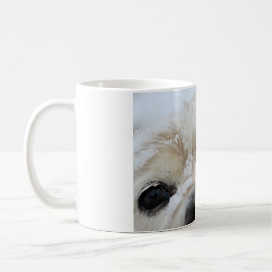 Cocker Spaniel im Schnee Kaffeetasse (Links)