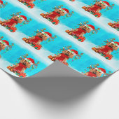 Cocker Spaniel im Schnee mit Weihnachtsgeschenken Geschenkpapier (Ecke)