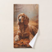 Cocker Spaniel in Herbstleaves Inspiriere Fall Badhandtuch Set (Handtuch)