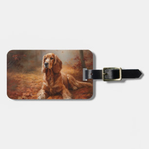 Cocker Spaniel in Herbstleaves Inspiriere Fall Gepäckanhänger