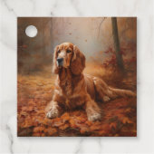 Cocker Spaniel in Herbstleaves Inspiriere Fall Geschenkanhänger (Vorderseite)