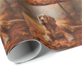 Cocker Spaniel in Herbstleaves Inspiriere Fall Geschenkpapier (Rolleneckpunkt)