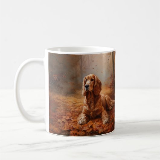 Cocker Spaniel in Herbstleaves Inspiriere Fall Kaffeetasse (Links)