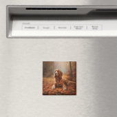 Cocker Spaniel in Herbstleaves Inspiriere Fall Magnet (In Situ (Geschirrspüler))