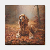 Cocker Spaniel in Herbstleaves Inspiriere Fall Magnet (Vorne)