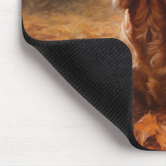 Cocker Spaniel in Herbstleaves Inspiriere Fall Mousepad (Ecke)