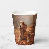 Cocker Spaniel in Herbstleaves Inspiriere Fall Pappbecher (Rückseite)