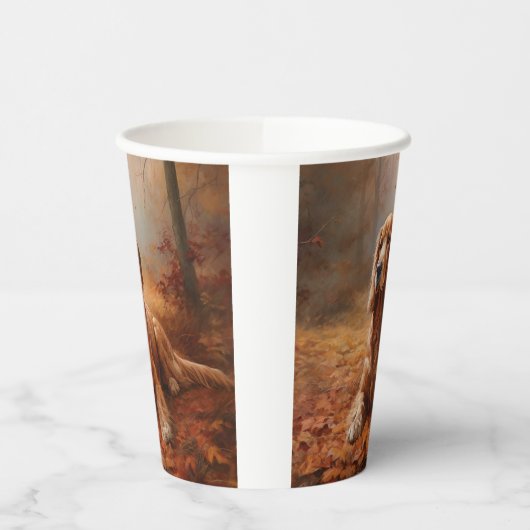 Cocker Spaniel in Herbstleaves Inspiriere Fall Pappbecher (Links)