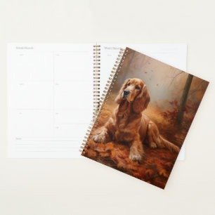 Cocker Spaniel in Herbstleaves Inspiriere Fall Planer