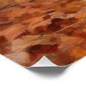 Cocker Spaniel in Herbstleaves Inspiriere Fall Poster (Ecke)