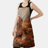 Cocker Spaniel in Herbstleaves Inspiriere Fall Schürze (InSitu)