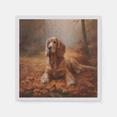 Cocker Spaniel in Herbstleaves Inspiriere Fall Serviette (Vorderseite)