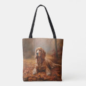 Cocker Spaniel in Herbstleaves Inspiriere Fall Tasche (Rückseite)