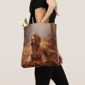 Cocker Spaniel in Herbstleaves Inspiriere Fall Tasche (Von Nahem)