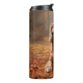 Cocker Spaniel in Herbstleaves Inspiriere Fall Thermosbecher (Nach links gedreht)