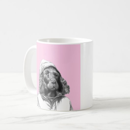Cocker Spaniel in Rain Coat (Ume) Kaffeetasse (Vorderseite Links)