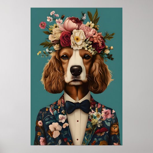 Cocker Spaniel In Suit Poster, Cocker Spaniel Poster (Vorne)