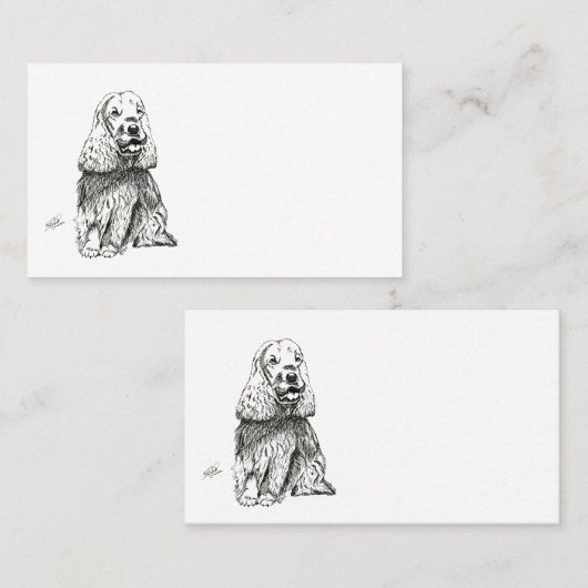 COCKER SPANIEL INGLÉS VISITENKARTE (Vorne/Hinten)