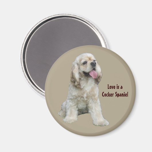 Cocker Spaniel Irresistible Magnet (Vorderseite/Rückseite)