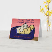 Cocker Spaniel-Jubiläumskarte Karte (Gelbe Blume)