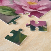 Cocker Spaniel Kamelien-Gartenkunst Puzzle (Seite)