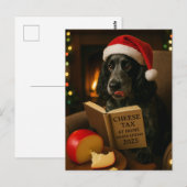 Cocker Spaniel 'Käse-Steuer' Weihnachtskarte Postkarte (Vorne/Hinten)