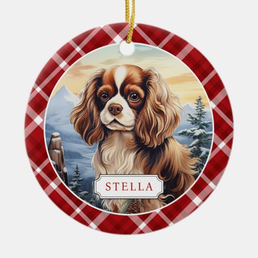 Cocker Spaniel Keramik-Kreisor ornament (Vorne)