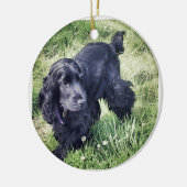Cocker Spaniel Keramik Ornament (Links)