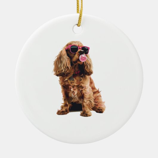 Cocker Spaniel Keramik Ornament (Vorne)