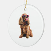 Cocker Spaniel Keramik Ornament (Links)