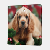 Cocker Spaniel Keramikornament (Links)