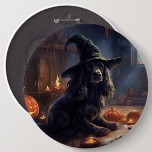 Cocker Spaniel Kürbisse Halloween Gruselig Button