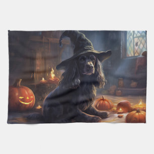 Cocker Spaniel Kürbisse Halloween Gruselig Geschirrtuch