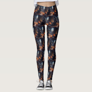 Cocker Spaniel Kürbisse Halloween Gruselig Leggings