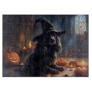 Cocker Spaniel Kürbisse Halloween Gruselig Schneidebrett