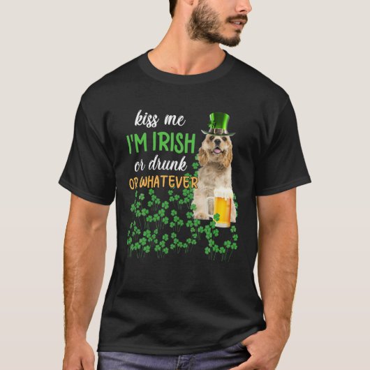 Cocker Spaniel küss mir, dass ich irisch oder Betr T-Shirt (Vorderseite)