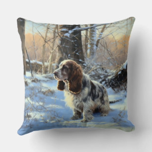 Cocker Spaniel Lass es schneien Weihnachten Kissen