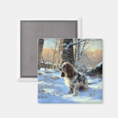 Cocker Spaniel Lass es schneien Weihnachten Magnet (Vorderseite/Rückseite)