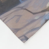 Cocker Spaniel läuft in Schnee mit Weihnachtshut Fleecedecke (Ecke)